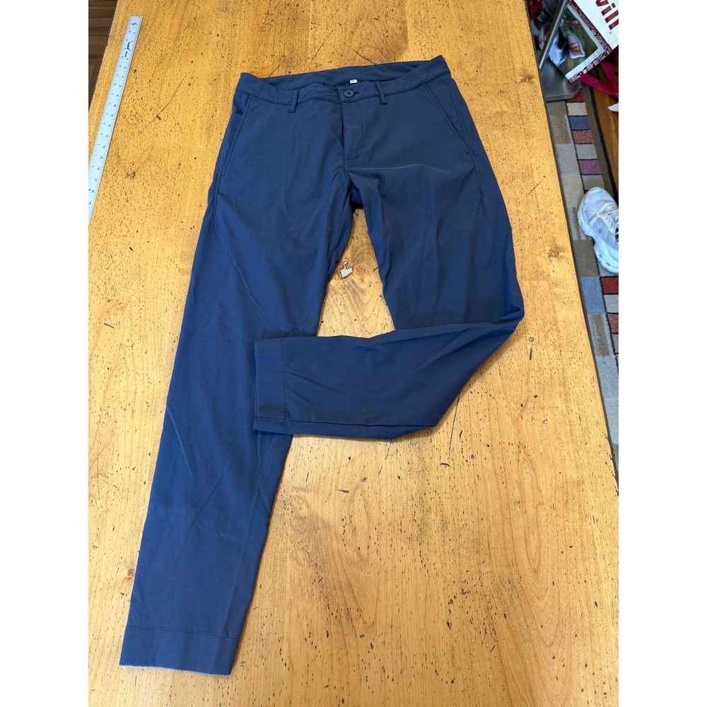 Outlier Technical Trousers Size 31 Gray Blue Slim Straight Stretch Nylon Pants
